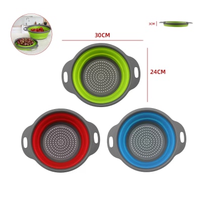 COLADOR DE SILICONA PLEGABLE CIRCULAR 30X24X3CM1