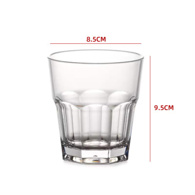 Set de 6 Vasos de Vidrio Transparente 8.5×9.5 cm1