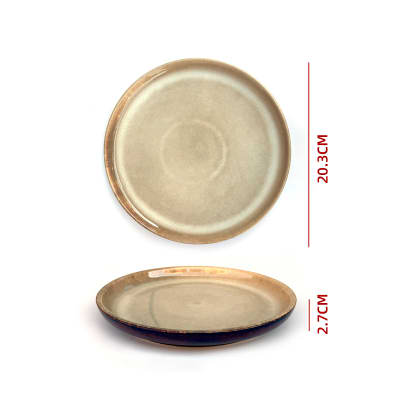 Plato Llano Cerámica Beige 20.3 cm1