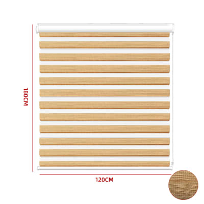 Cortina Roller Duo Black Out Beige 120x180 cm1