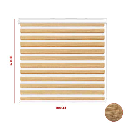 Cortina Roller Duo Black Out Beige 180x180 cm1