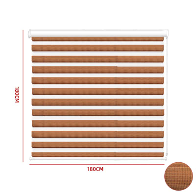 CORTINA ROLLER DUO BLACK OUT CAFE 128X180CM1