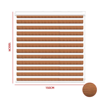 CORTINA ROLLER DUO BLACK OUT CAFE 150X180CM1