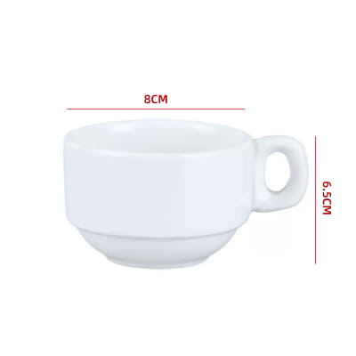 Taza cerámica blanca 8x6.5 cm | venta mayorista1