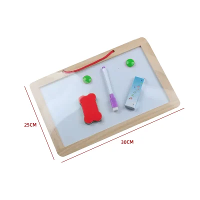 PIZARRA BLANCA CON ACCESORIOS ESCOLAR 25X30 CM1