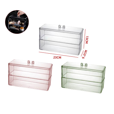 CAJA ORGANIZADORA TRANSPARENTE 23X9.2X13CM1