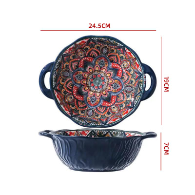 FUENTE HONDA CERAMICA AZUL MANDALA 1100 ML
24.5X19X7CM1