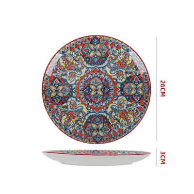 PLATO HONDO DISEÑO MANDALA 26.5X26.5X3CM1