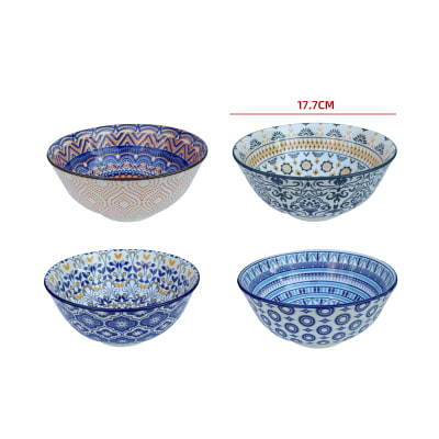BOWL CERÁMICO ESTILO MANDALA 17 CM | COLORES SURTIDOS1