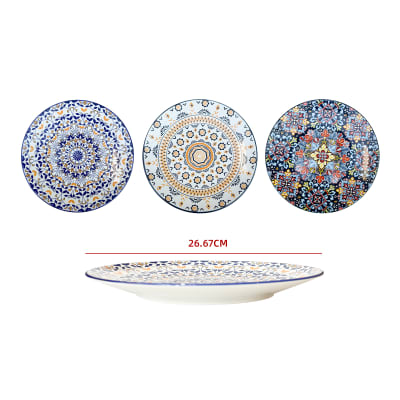 PLATO CERÁMICO ESTAMPADO 26 CM | COLORES SURTIDOS1
