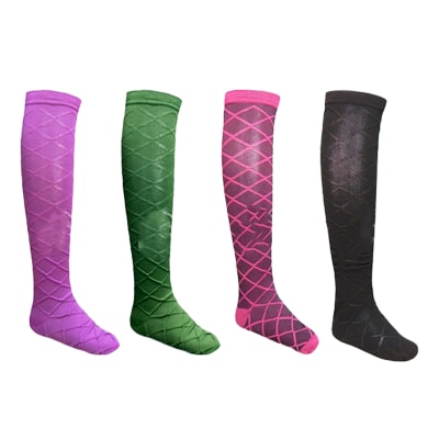 CALCETINES DE MUJER BUCANERAS DISEÑO DE ROMBOS | 12 UNID1