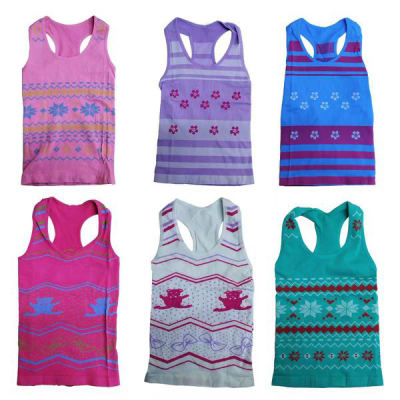 POLERA SIN MANGA NIÑA CON DIBUJO SURTIDO | 12 UNI1