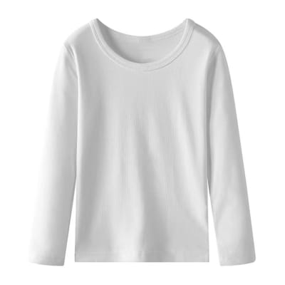 CAMISETA BLANCA DE NIÑA CON POLAR TALLA SURTIDA | 12 UNID1
