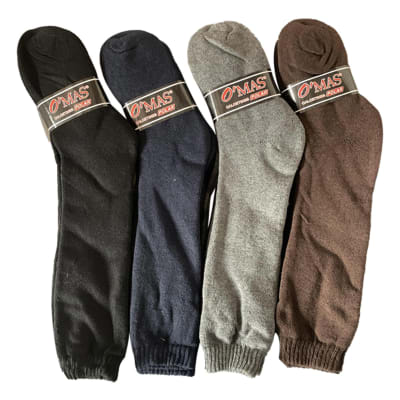 CALCETINES DE HOMBRE CORTE ALTO CON PUÑOS CON POLAR | 12 UNID1