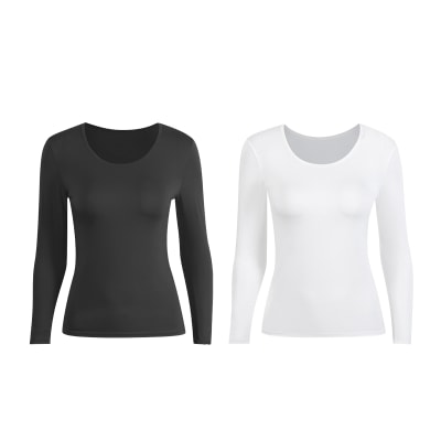 CAMISETA MUJER BLANCO Y NEGRO | 12 UNID1