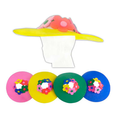 SOMBRERO DE PLAYA FLORES GOMA EVA1