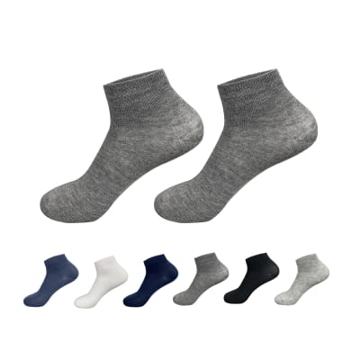 CALCETINES DE NIÑO CORTE TOBILLO COLORES LISO TALLA 6-9 | 12 UNID1