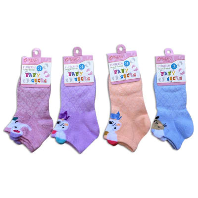 CALCETÍN DE BEBÉ NIÑA TOBILLO TALLAS 9-18 MESES | 12 UNI1