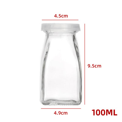 FRASCO DE VIDRIO CON TAPA DISEÑO CUADRADO 100ML | 144 UNID1