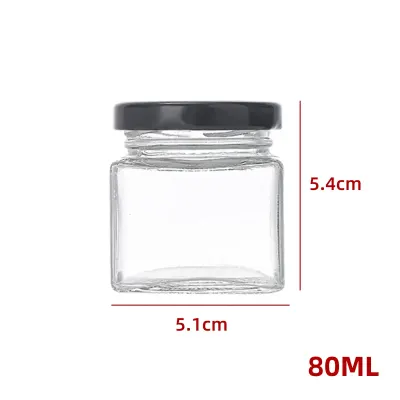 FRASCO VIDRIO CUADRADO CON TAPA ALUMINIO NEGRO 80ML   | 216 UNID1