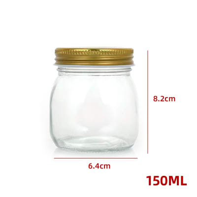 FRASCO DE MATERIAL VIDRIO CON TAPA ALUMINIO 150 ML1