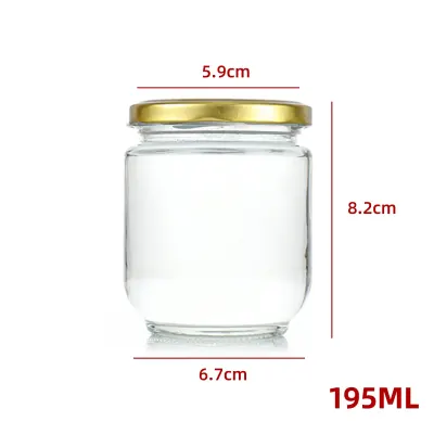 FRASCO DE VIDRIO CON TAPA ALUMINIO COLOR DORADO 195 ML1