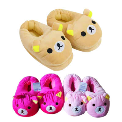 PANTUFLA DE NIÑA OSO TALLAS 22 CM Y 24 CM | 48 UNID1