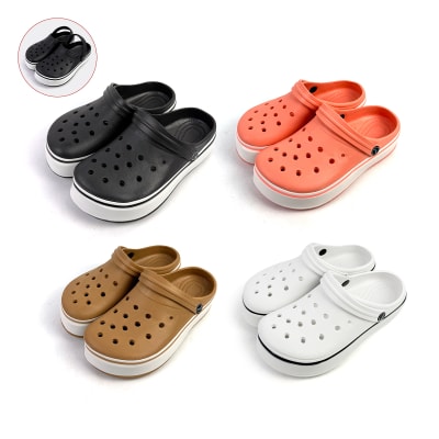 SANDALIA DE MUJER PLATAFORMA COLOR LISO GOMA 6CM TALLA 36-41 | 60 UNID1