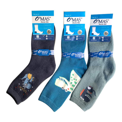 CALCETIN NINO TOALLA DINOSAURIO TALLA 04 |12 UNI.1