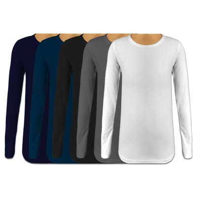 CAMISETA DE NIÑO BAMBÚ CUELLO REDONDA | 12 UNID1