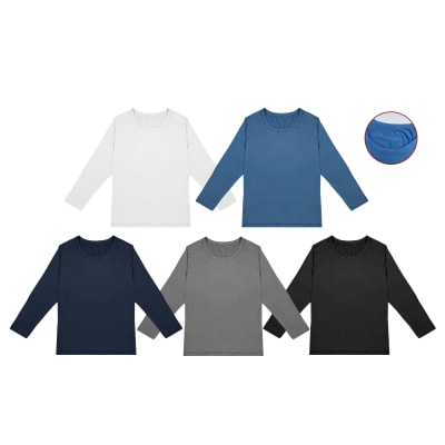 CAMISETA DE NIÑO JUVENIL BAMBU CUELLO REDONDO TALLA 13-14 15-16 S-M | 12 UNID1