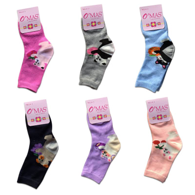 CALCETIN NIÑA CON DISEÑO DE ANIMALES T2 | 12 UNID1