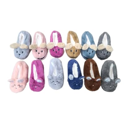 CALCETINES PANTUFLAS MUJER CON CHIPORRO GATO TALLA 36-41 | 12 UNID1