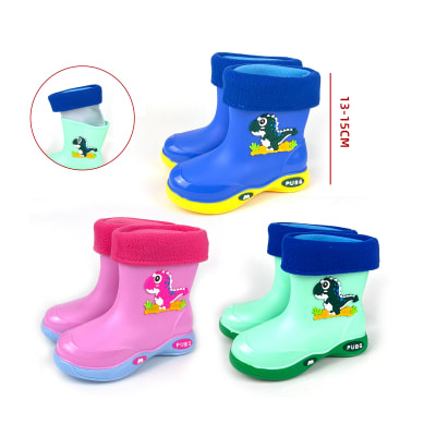 BOTAS DE AGUA INFANTIL UNISEX DINOSAURIO PVC TALLA 26-30 | 60 PARES1