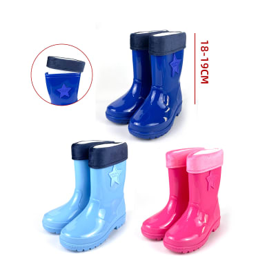 BOTAS DE AGUA INFANTIL UNISEX 19CM TALLA 30-35 | 24 UNID1