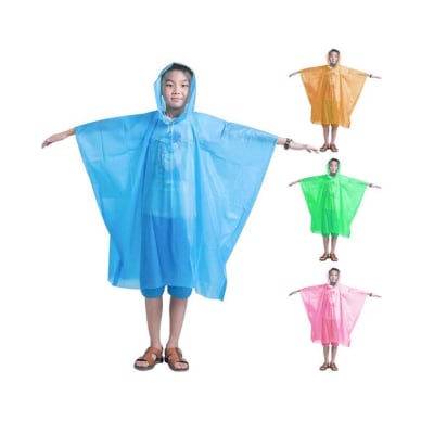 PONCHO IMPERMEABLE INFANTIL LISO TALLA UNICA | 24 UNID1