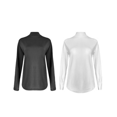 CAMISETA DE MUJER POLAR BETLE BLANCO Y NEGRO1