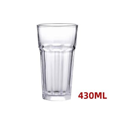 VASO TRANSPARNTE 430ML 8X14.5CM | 12 UNID1