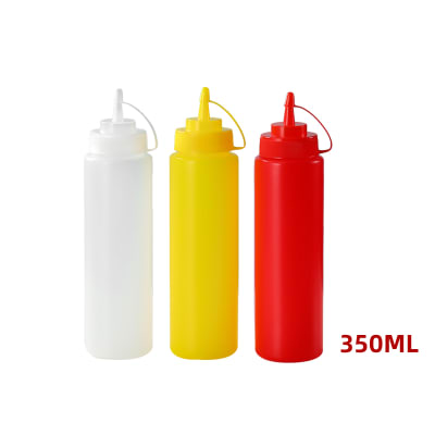 BOTELLA PLASTICA PARA SALSAS 350ML | 24 UNID1