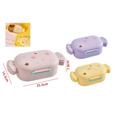 ENVASE LONCHERA PARA EL ALMUERZO DISEÑO DULCE 25.5X14.5X7.8CM | 12 UNID1