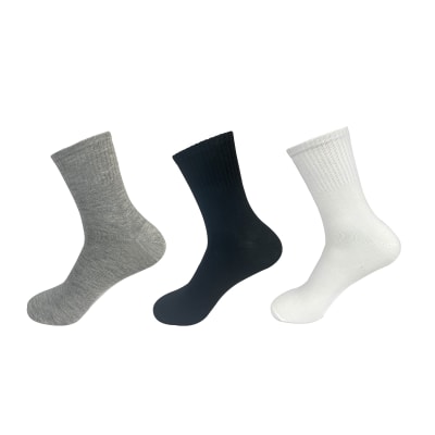 CALCETINES DE HOMBRE 3/4  BLANCO-NEGRO-GRIS | 12 UNID1