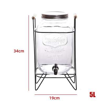 DISPENSADOR DE BEBIDAS DE VIDRIO 5L1