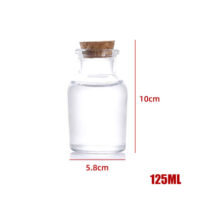 FRASCO DE VIDRIO CON TAPA CORCHO 125 ML1