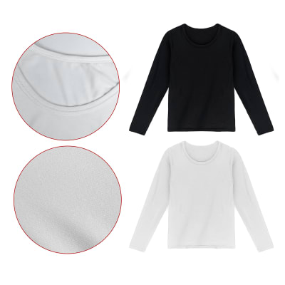 CAMISETA DE MUJER BAMBU BLANCO Y NEGRO TALLAS GRANDE 3XL1