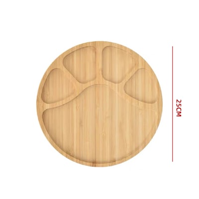 BANDEJA DE BAMBU DISEÑO HUELLA 25X25X1.5CM1