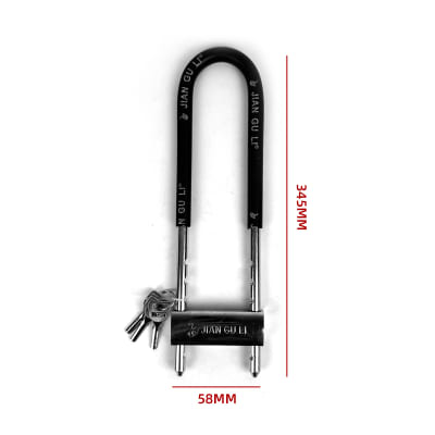 Candado Bicicletas Tipo U Antirrobo 345×58 mm1