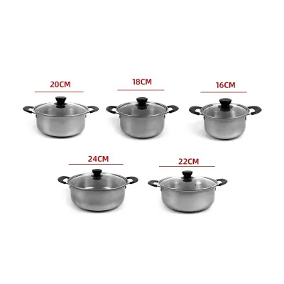 JUEGO DE OLLAS ACERO INOXIDABLE CON TAPA 5 PCS1