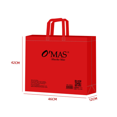 BOLSA OMAS ROJA TNT 46X42+12CM1