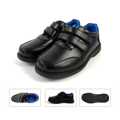 ZAPATO NIÑO NEGRO VELCRO DOBLE 31-361