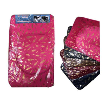 ALFOMBRA DE BAÑO PLUSH CON DISEÑO DORADO  3PCS 50X80CM | 12 UNID1